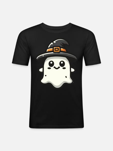 Funny Witch Ghost Spooky Party - Men's Slim Fit T-Shirt - black