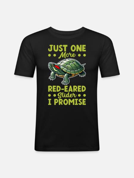 Turtle Red-eared Turtle - Men's Slim Fit T-Shirt - black