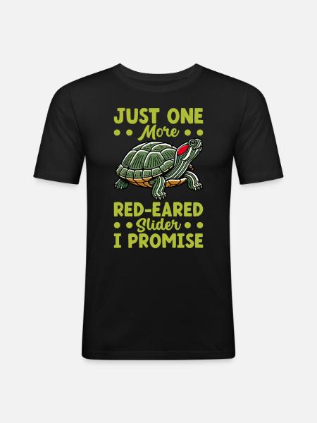 Turtle Red-eared Turtle - Men's Slim Fit T-Shirt - black