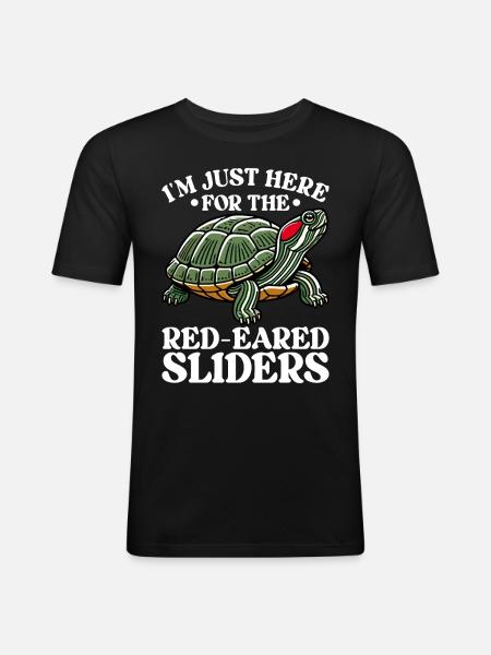 Turtle Red-eared Turtle - Men's Slim Fit T-Shirt - black