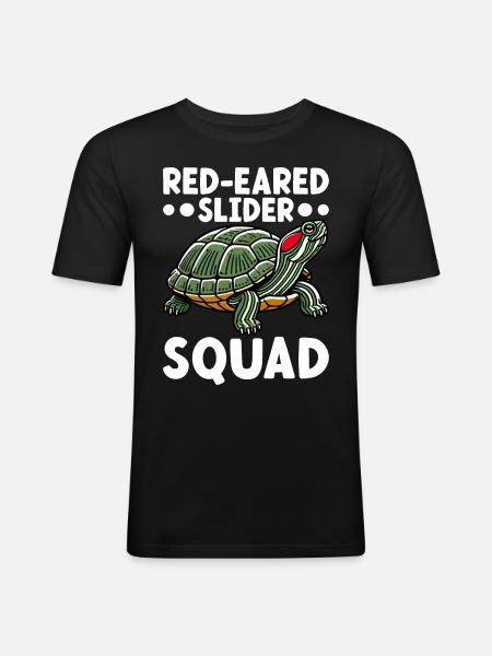 Turtle Red-eared Turtle - Men's Slim Fit T-Shirt - black