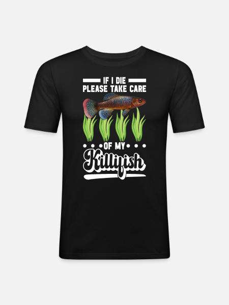 Killifish Quarium Fish - Men's Slim Fit T-Shirt - black
