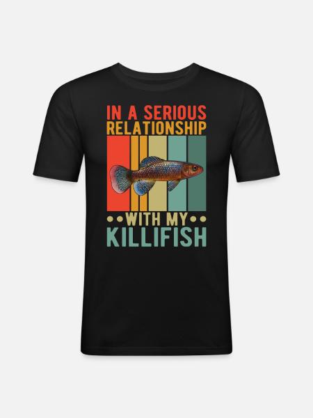 Killifish Quarium Fish - Men's Slim Fit T-Shirt - black