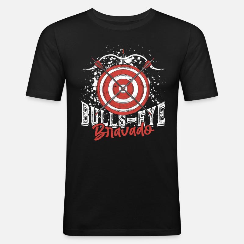 Bogenschießen Bogenschütze - Männer Slim Fit T-Shirt - Schwarz