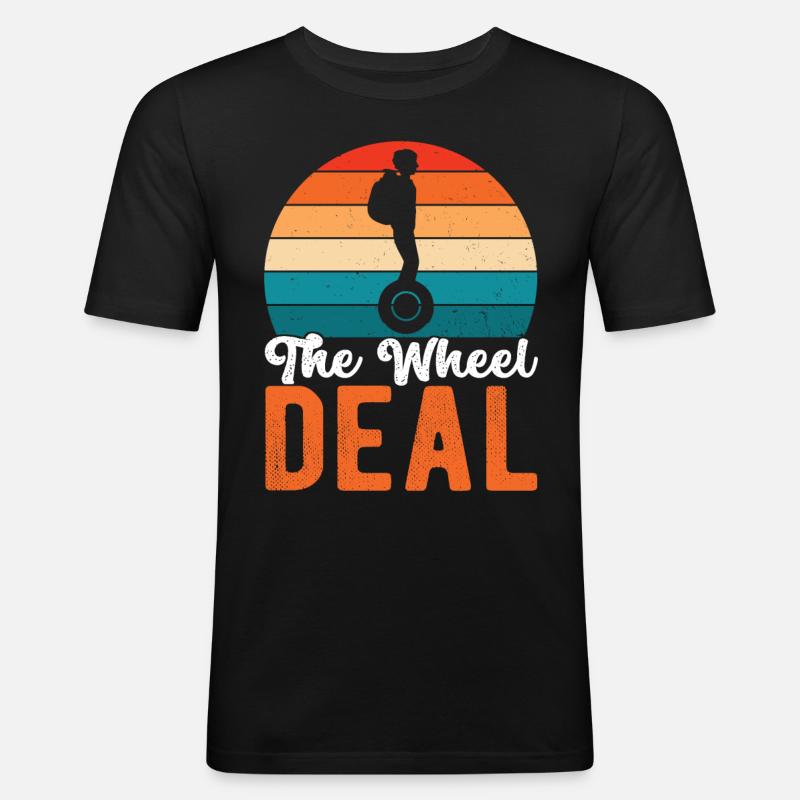 EUC Monowheel - Männer Slim Fit T-Shirt - Schwarz