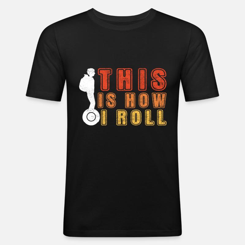 EUC Monowheel - Männer Slim Fit T-Shirt - Schwarz
