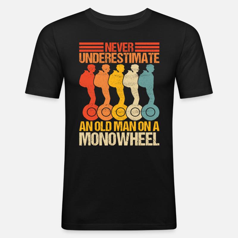 EUC Monowheel - Männer Slim Fit T-Shirt - Schwarz