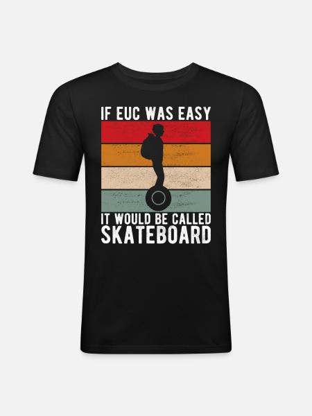 EUC Monoroue - T-shirt près du corps Homme - noir