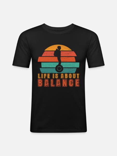 EUC Monowheel - Men's Slim Fit T-Shirt - black