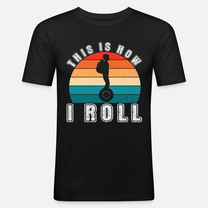 EUC Monowheel - Männer Slim Fit T-Shirt - Schwarz