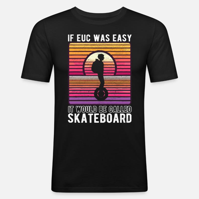 EUC Monowheel - Männer Slim Fit T-Shirt - Schwarz