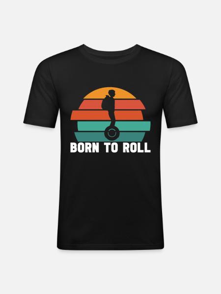 EUC Monowheel - Männer Slim Fit T-Shirt - Schwarz