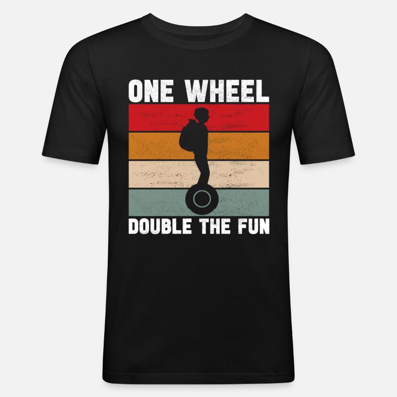 EUC Monowheel - Männer Slim Fit T-Shirt - Schwarz