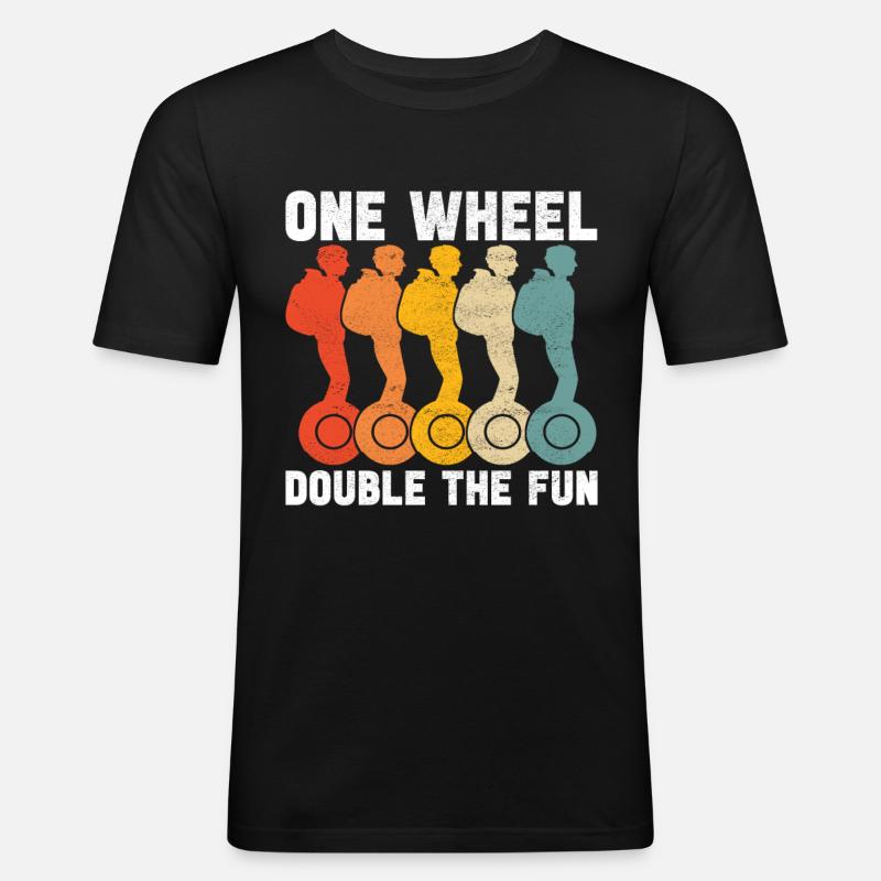 EUC Monowheel - Männer Slim Fit T-Shirt - Schwarz