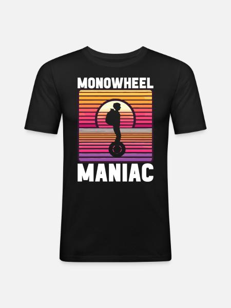 EUC Monowheel - Männer Slim Fit T-Shirt - Schwarz