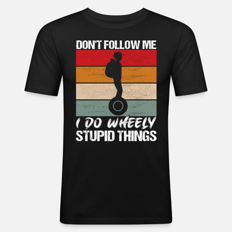EUC Monowheel - Männer Slim Fit T-Shirt - Schwarz