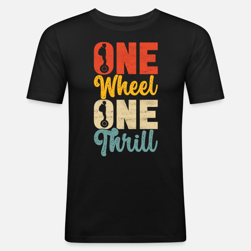 EUC Monowheel - Männer Slim Fit T-Shirt - Schwarz