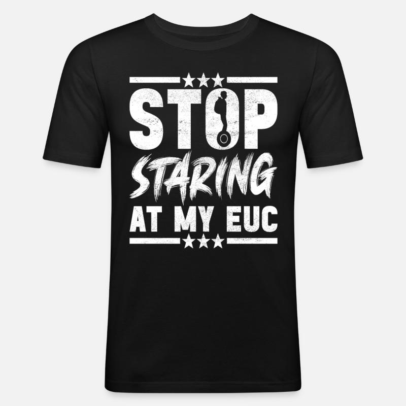 EUC Monowheel - Männer Slim Fit T-Shirt - Schwarz