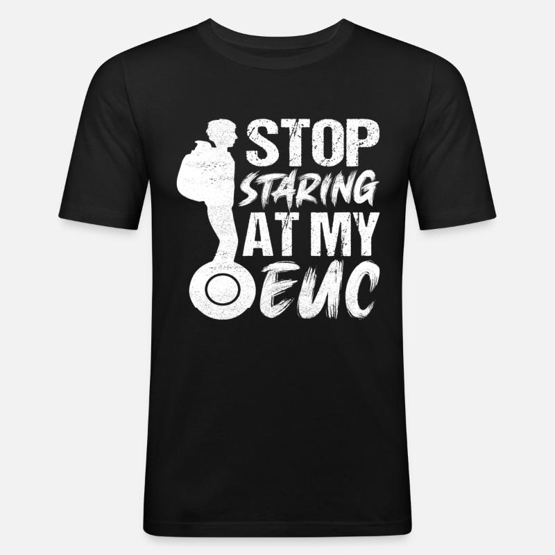 EUC Monowheel - Männer Slim Fit T-Shirt - Schwarz