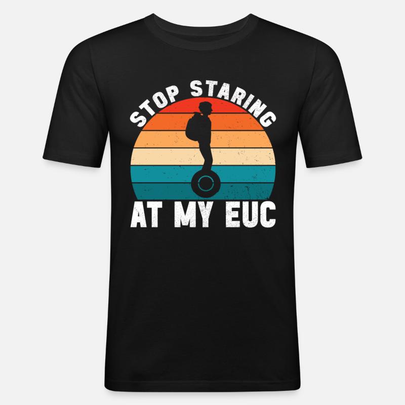 EUC Monowheel - Männer Slim Fit T-Shirt - Schwarz