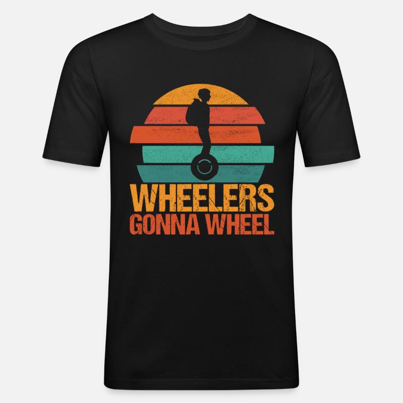 EUC Monowheel - Männer Slim Fit T-Shirt - Schwarz