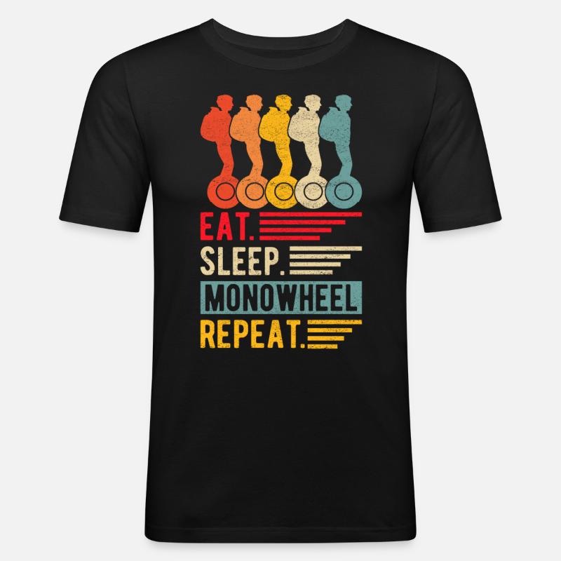 EUC Monowheel - Männer Slim Fit T-Shirt - Schwarz