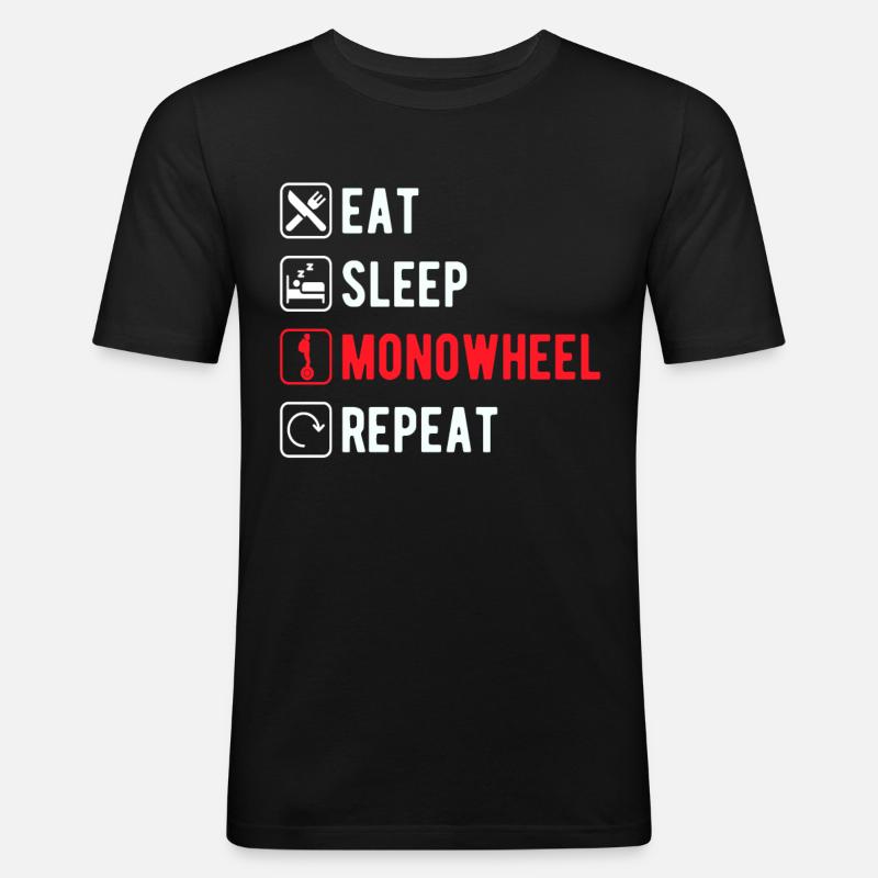 EUC Monowheel - Männer Slim Fit T-Shirt - Schwarz