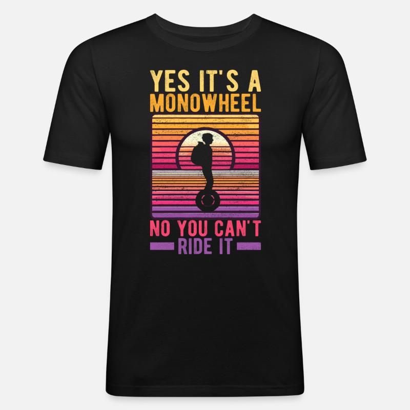 EUC Monoroue - T-shirt près du corps Homme - noir