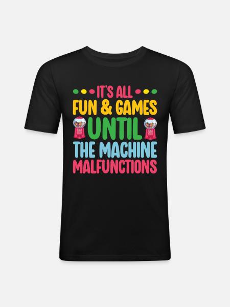 Gumball Machine Chewing Gum Machine - Men's Slim Fit T-Shirt - black