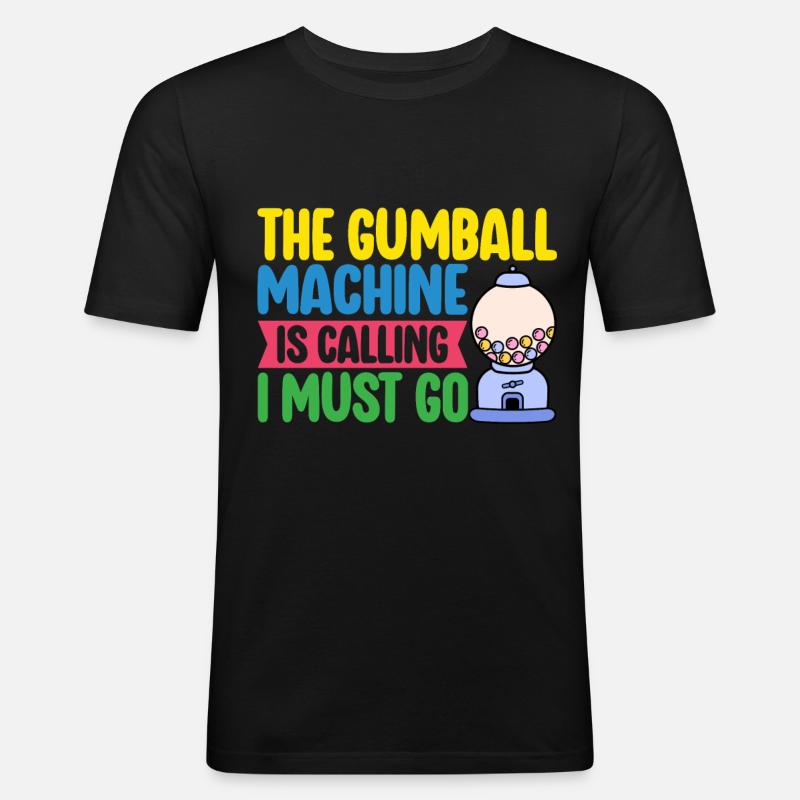 Gumball Machine Chewing Gum Machine - Men's Slim Fit T-Shirt - black