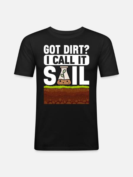 Bodenwissenschaftler Science du sol - T-shirt près du corps Homme - noir