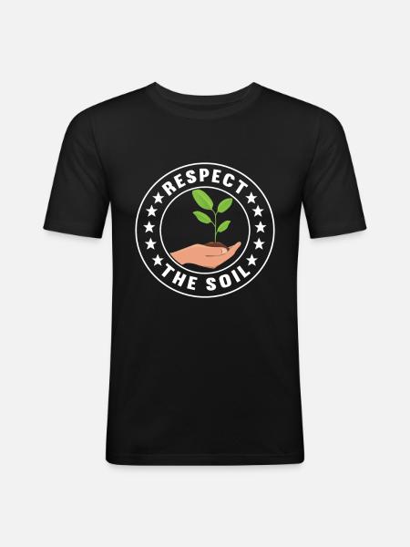 Bodenwissenschaftler Soil Science - Men's Slim Fit T-Shirt - black