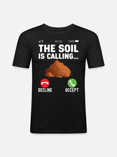 Bodenwissenschaftler Soil Science - Men's Slim Fit T-Shirt - black