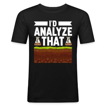 Bodenwissenschaftler Soil Science - Men's Slim Fit T-Shirt - black - Front - Nik (191cm)