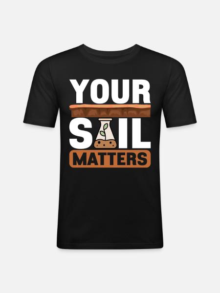 Bodenwissenschaftler Science du sol - T-shirt près du corps Homme - noir