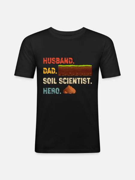 Bodenwissenschaftler Soil Science - Men's Slim Fit T-Shirt - black