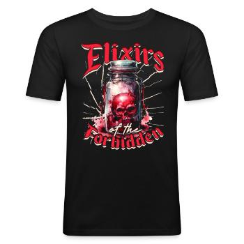 Apothecary Herb Collector Elixirs Of The Forbidden - Men's Slim Fit T-Shirt - black - Front - Nik (191cm)