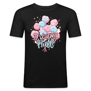 Cotton Candy Dreamy Fluff - Men's Slim Fit T-Shirt - black - Front - Nik (191cm)