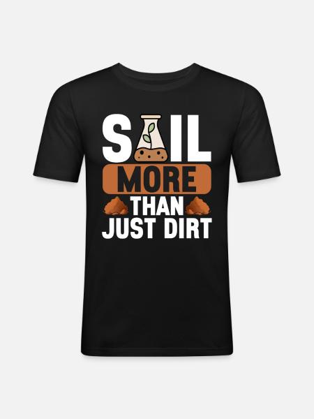 Bodenwissenschaftler Soil Science - Men's Slim Fit T-Shirt - black