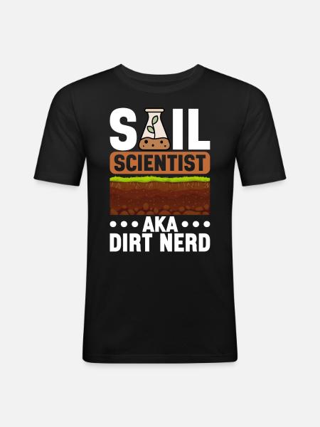 Bodenwissenschaftler Soil Science - Men's Slim Fit T-Shirt - black