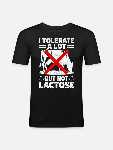 Lactose intolerance Lactose intolerant - Men's Slim Fit T-Shirt - black