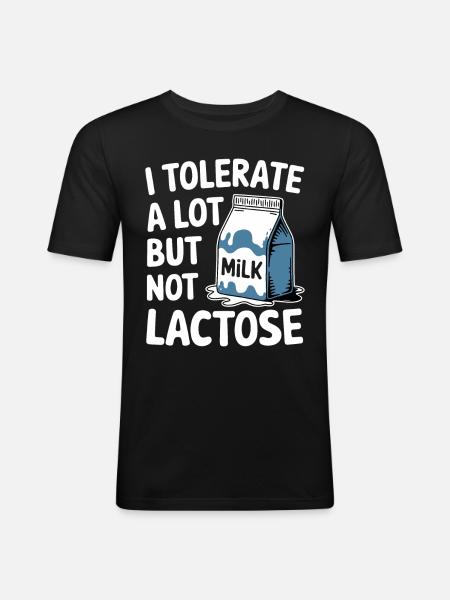 Lactose intolerance Lactose intolerant - Men's Slim Fit T-Shirt - black