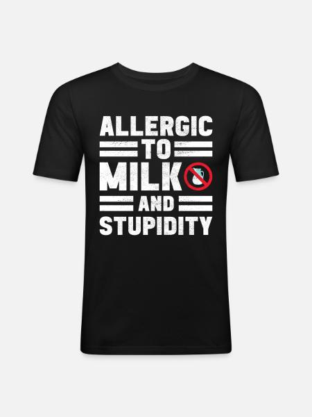 Lactose intolerance Lactose intolerant - Men's Slim Fit T-Shirt - black