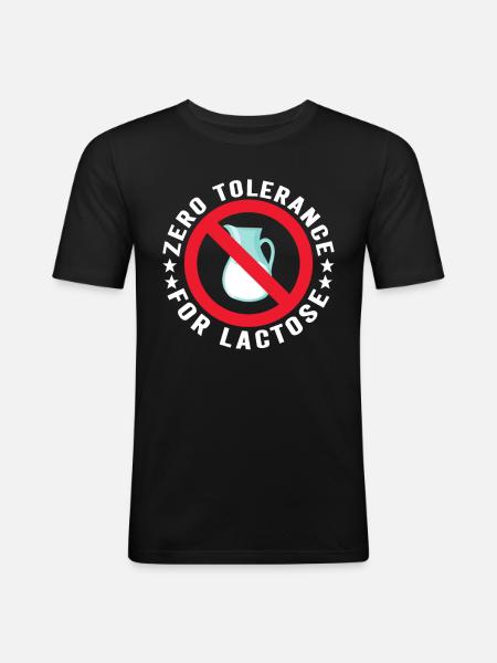 Lactose intolerance Lactose intolerant - Men's Slim Fit T-Shirt - black