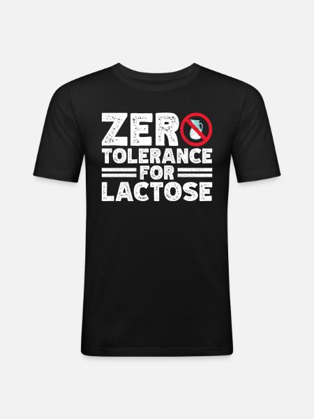 Lactose intolerance Lactose intolerant - Men's Slim Fit T-Shirt - black