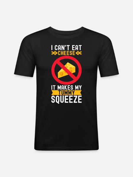 Lactose intolerance Lactose intolerant - Men's Slim Fit T-Shirt - black