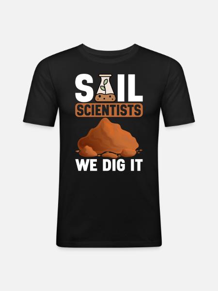 Bodenwissenschaftler Soil Science - Men's Slim Fit T-Shirt - black