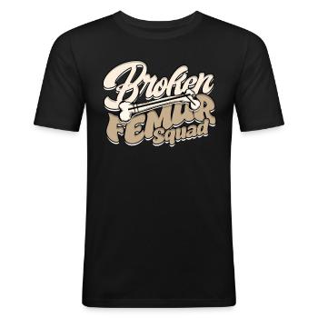 Leg Break Broken Femur Squad - Men's Slim Fit T-Shirt - black - Front - Nik (191cm)