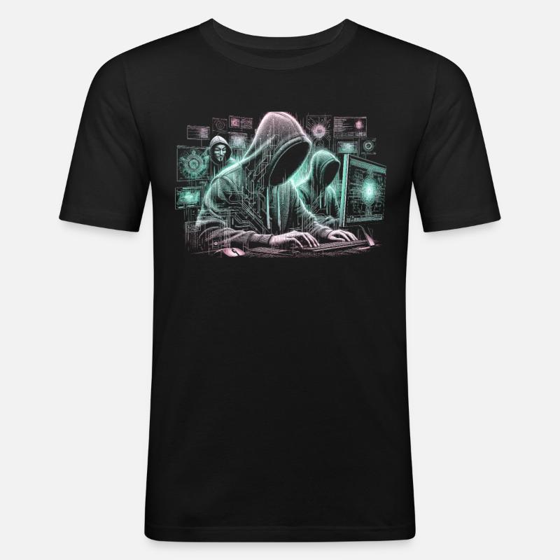 Programmeur Informaticien - T-shirt près du corps Homme - noir