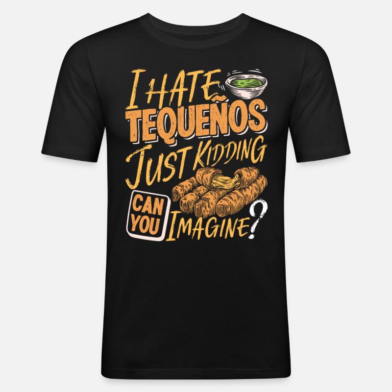 Tequenos venezolanisch - Männer Slim Fit T-Shirt - Schwarz